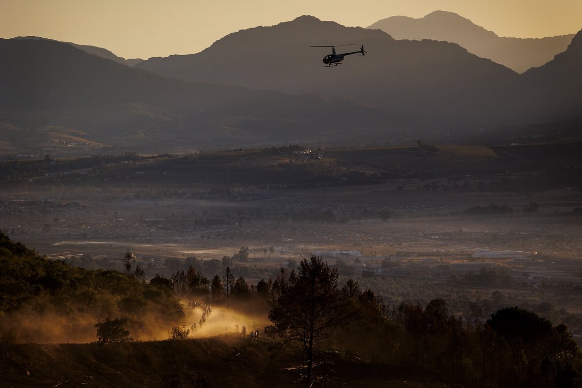 Riders during Stage 3 of the 2025 Absa Cape Epic Mountain Bike stage race held at Fairview, Paarl, Cape Town, South Africa on the 19th March 2025. Photo by Sam Clark/Cape Epic
PLEASE ENSURE THE APPROPRIATE CREDIT IS GIVEN TO THE PHOTOGRAPHER AND ABSA