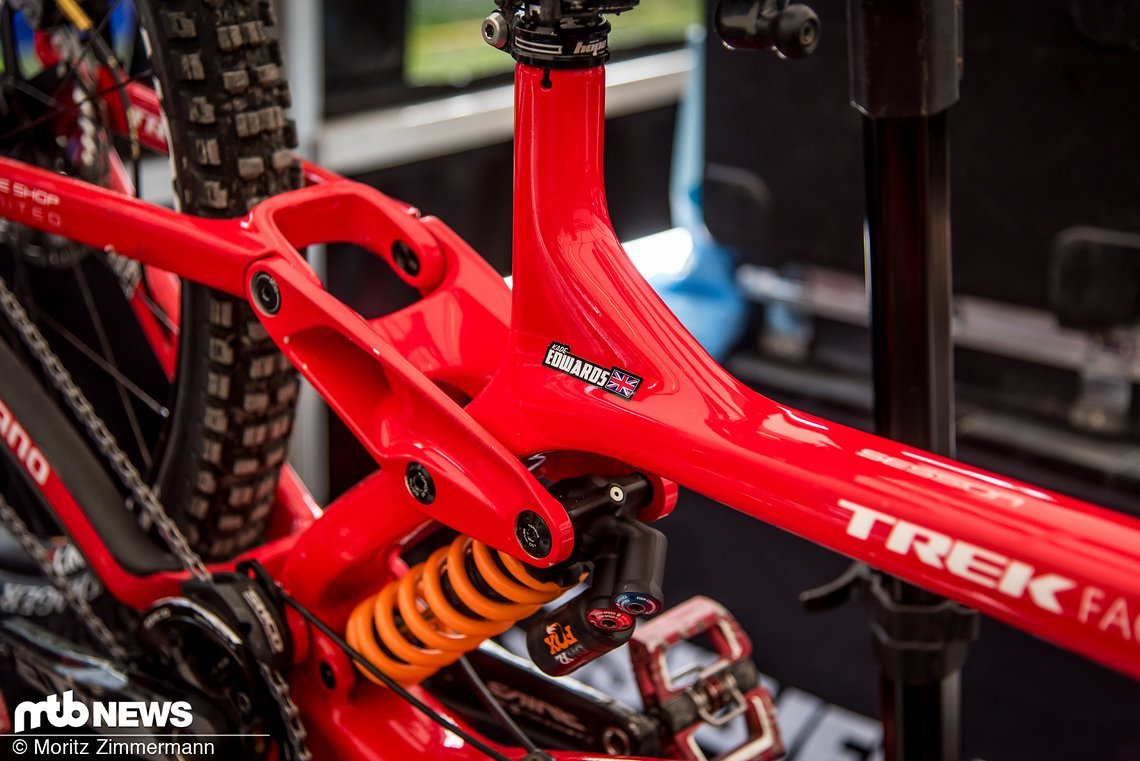 Der Trek-Junior Kade Edwards geht auf der 650b-Variante des Trek Sessions an den Start.