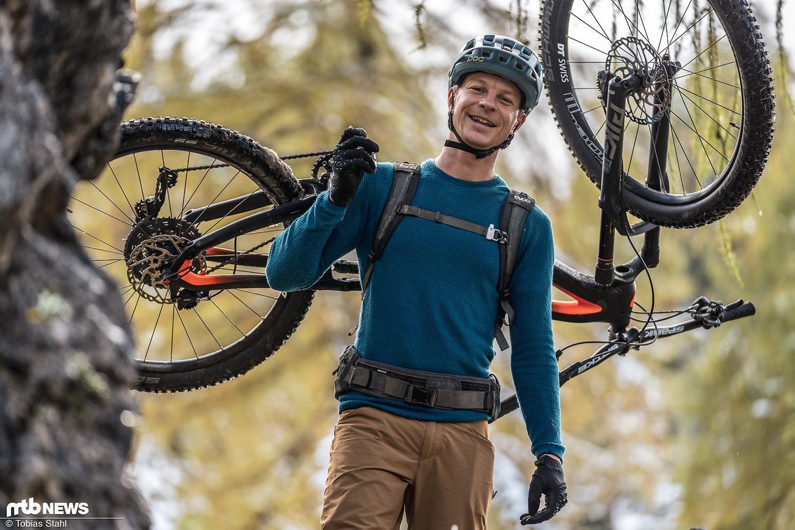 Der Pullover eignet sich natürlich nicht nur zum Radfahren