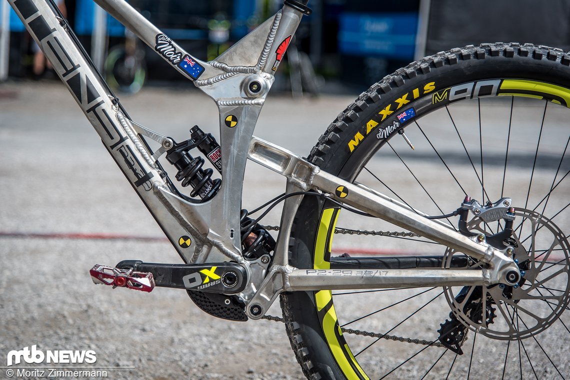 Ein Blick auf den Hinterbau des Intense 29er-Prototypen